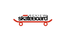 review skateboard logo